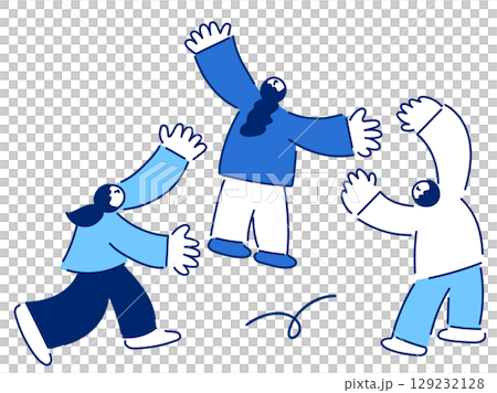 時尚的平面設計人物插圖/插圖 129232128