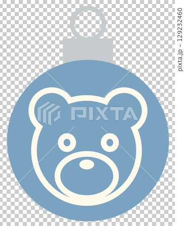 クリスマス飾り オーナメント1 クマ ブルー 129232460