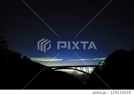 磐梯吾妻スカイラインからの福島市夜景と星空／福島県福島市 129232619