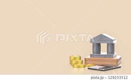 The Bank Building for Business concept 3d rendering. The Bank Building for Business concept 3d rendering. 129233512