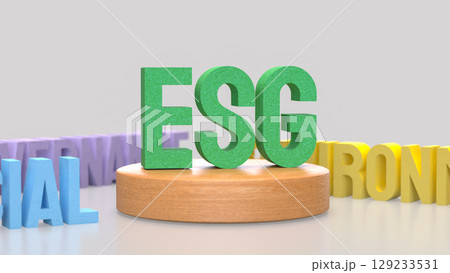 The ESG for ecology or  environment concept  3d Rendering. 129233531