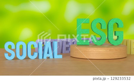The ESG for ecology or  environment concept  3d Rendering. 129233532