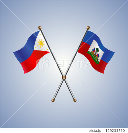 Philippines and Haiti flag. Vector Illustration 129233760