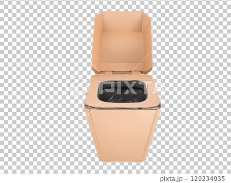 A simple toilet made from cardboard for disaster prevention and emergencies 129234935