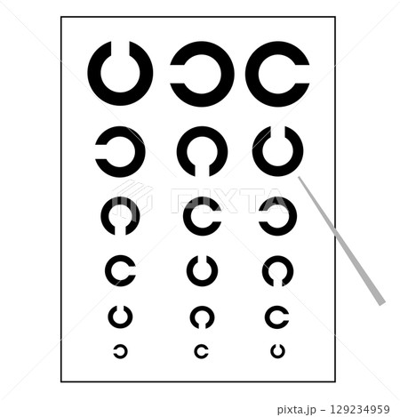 視力検査のイラスト 視力検査のイラスト 129234959