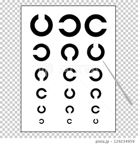 視力検査のイラスト 視力検査のイラスト 129234959