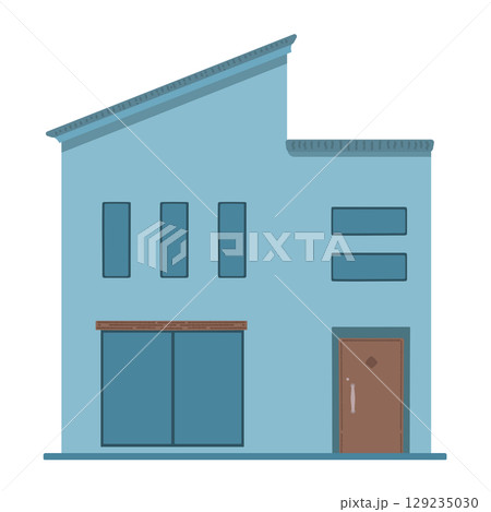 シンプルな戸建てのイラスト 129235030