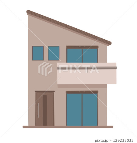 シンプルな戸建てのイラスト シンプルな戸建てのイラスト 129235033