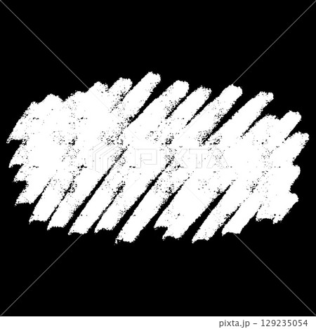 Abstract dashed spot oval shape, white chalk, marker, brush, children's scribble, empty frame. Abstract dashed spot oval shape, white chalk, marker, brush, children's scribble, empty frame. 129235054