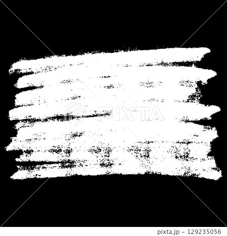 White chalk line hand drawn painting, vector doodle handwriting pencil or crayon strokes shape, kids line art, squiggle 129235056
