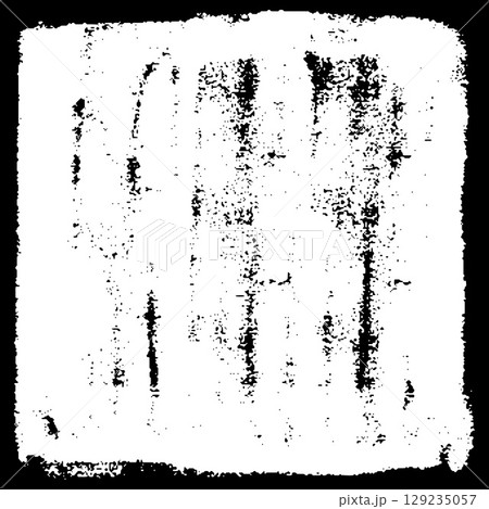 Square frame handwritten with chalk or brush stroke on black background. 129235057
