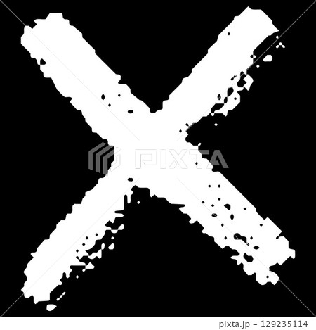 White chalk rejected cross sign, wrong check mark scribble, decline, error crayon symbol, vector handwriting disagree White chalk rejected cross sign, wrong check mark scribble, decline, error crayon symbol, vector handwriting disagree 129235114