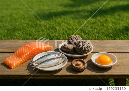 ビタミンDを多く含む食材 129235180
