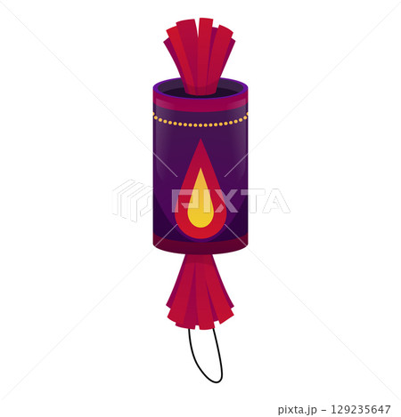 Candy shaped firecracker, dewali celebration, confetti explosion. Candy shaped firecracker, dewali celebration, confetti explosion. 129235647