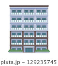 シンプルなマンションのイラスト 129235745