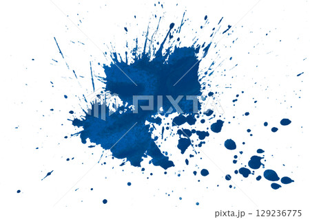 Blue splash watercolor brush isolated on transparent background Blue splash watercolor brush isolated on transparent background 129236775