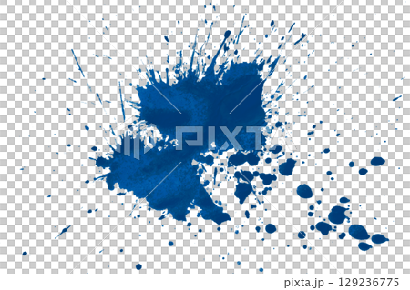 Blue splash watercolor brush isolated on transparent background Blue splash watercolor brush isolated on transparent background 129236775