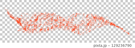 Red crayon brush stroke isolated on transparent background 129236790