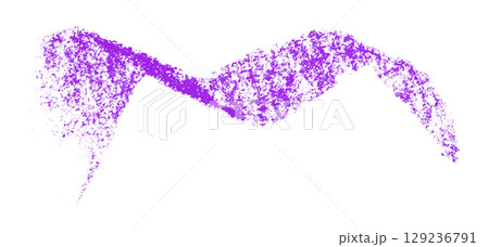 Purple crayon brush stroke isolated on transparent background 129236791