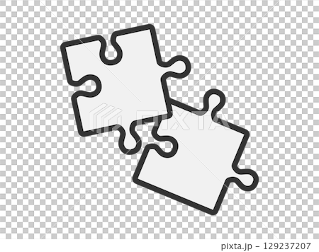 愛好拼圖圖示(線條畫彩色)插圖 愛好拼圖圖示(線條畫彩色)插圖 129237207