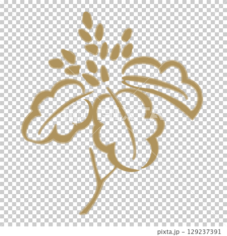 和服紋樣: 桐木紋 129237391