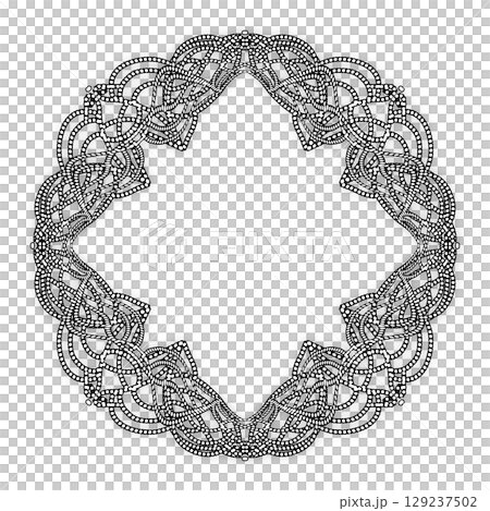 手書きのエレガントなフレーム素材 手書きのエレガントなフレーム素材 129237502