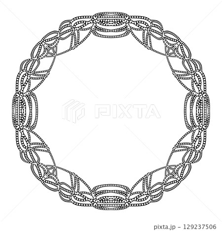手書きのエレガントなフレーム素材 手書きのエレガントなフレーム素材 129237506