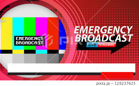 Emergency Broadcast Vector Illustration with Color Bars Emergency Broadcast Vector Illustration with Color Bars 129237625
