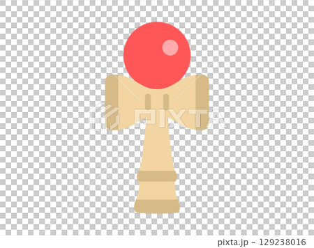 ホビーの、けん玉のアイコンのイラスト 129238016