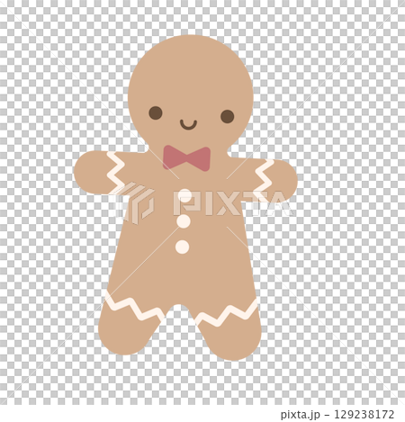 Illustration of cute gingerbread man Illustration of cute gingerbread man 129238172