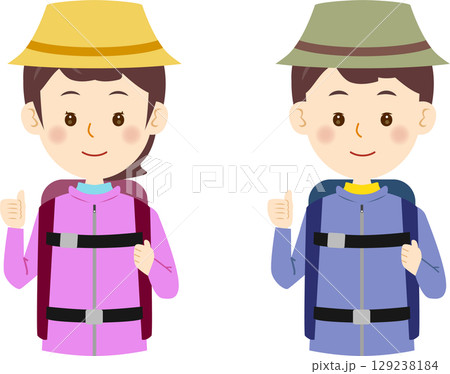 登山者_男女_グッド 129238184