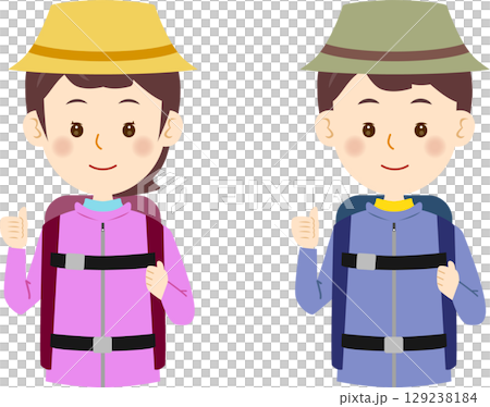 登山者_男女_グッド 129238184