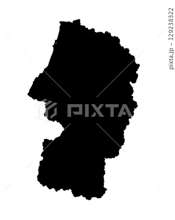 山形県の地図（シルエット） 129238322