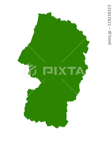 山形県の地図（グリーン） 129238323