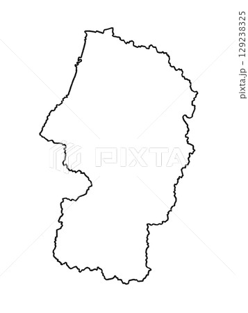 山形県の地図(白地図)枠内透過 山形県の地図(白地図)枠内透過 129238325