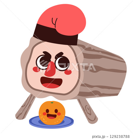 Tio de Nadal Character Mascot Vector Illustration Tio de Nadal Character Mascot Vector Illustration 129238788