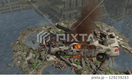 攻撃される都市の風景 攻撃される都市の風景 129239283