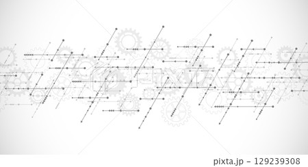 Abstract technology background with arrows and lines. Concepts and ideas for hi-tech digital technology and engineering design. 129239308