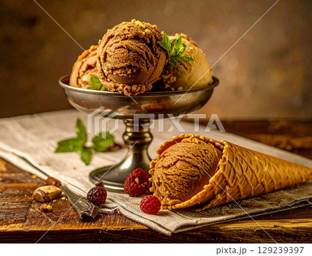 美味しいアイスクリーム 129239397