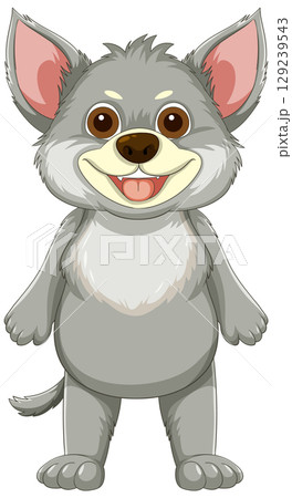 Cute Cartoon Animal with Big Ears 129239543