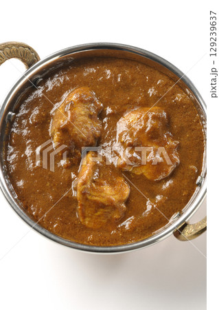 チキンマサラカレーを白背景で撮影 チキンマサラカレーを白背景で撮影 129239637