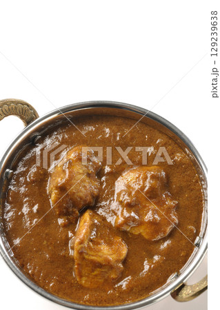 チキンマサラカレーを白背景で撮影 チキンマサラカレーを白背景で撮影 129239638