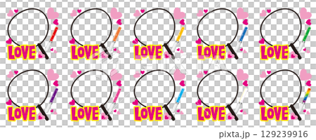LOVE!推し活うちわの写真が入れられるベクターフレーム/推しカラーペンライトカラバリセット LOVE!推し活うちわの写真が入れられるベクターフレーム/推しカラーペンライトカラバリセット 129239916