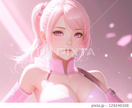 可愛い女性のイラスト 129240108