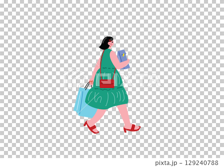 Girls enjoying shopping 129240788