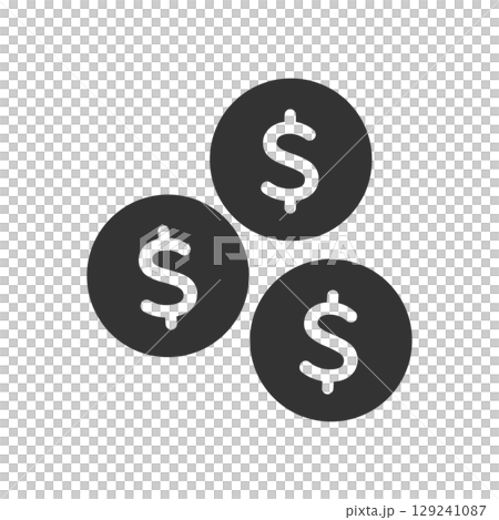 三美元硬幣的簡單圖標金融/經濟 129241087