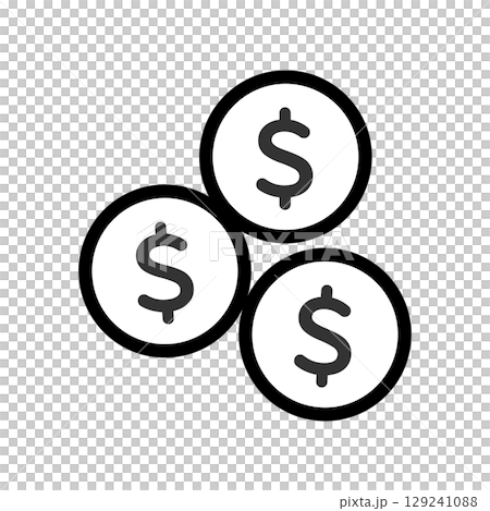 三美元硬幣的簡單圖標金融/經濟 129241088