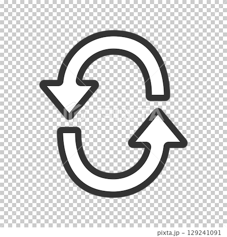 Refresh or reload simple arrow icon 129241091