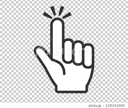 Finger icon indicating tapping (click action) | Vector Finger icon indicating tapping (click action) | Vector 129241093