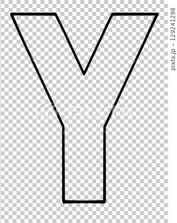 Simple alphabet Y illustration material Simple alphabet Y illustration material 129241298